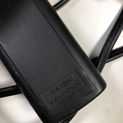 コード付き電気タップ　ブラックの画像