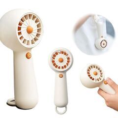 【新品】ハンディファン 手持ち扇風機 カラビナ付き 携帯扇風機 ...