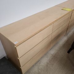 J4735　IKEA　イケア　３段チェスト　マルム　ホワイトステ...