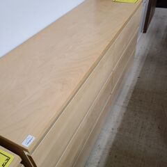 J4736　IKEA　イケア　３段チェスト　マルム　ホワイトステ...