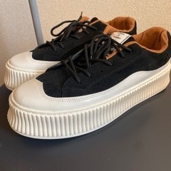 4cm厚底 スニーカー26.5cmの画像