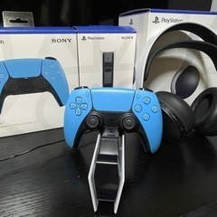 PS5 ALL 純正お得3セット！　ワイヤレスヘッドホン　コントローラー　スタンド！の画像