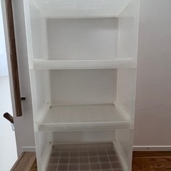 【写真再掲載】無印良品　ポリプロピレン組立式ワゴン・キャスター付・３段の画像