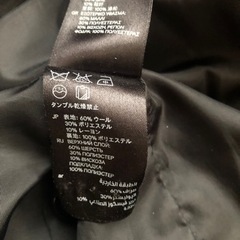 Ｈ＆Ｍメンズショートコート　黒　 の画像