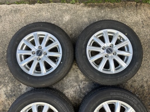 H516-3)175/70R14+ブリヂストン14インチアルミ中古4本セット！5.5J-14+39 100/4H