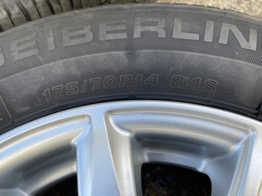 H516-3)175/70R14+ブリヂストン14インチアルミ中古4本セット！5.5J-14+39 100/4H