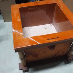 火鉢、アンティーク、風流、４０ｘ４０ｘ３１