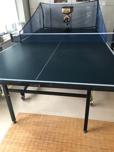 IGNIO  卓球台国際規格サイズいg-2PG0026とロボッチャNT-3017