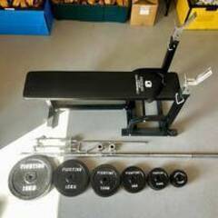 20503H07 ファイティングロード ベンチプレスセット ウェイト90Kg