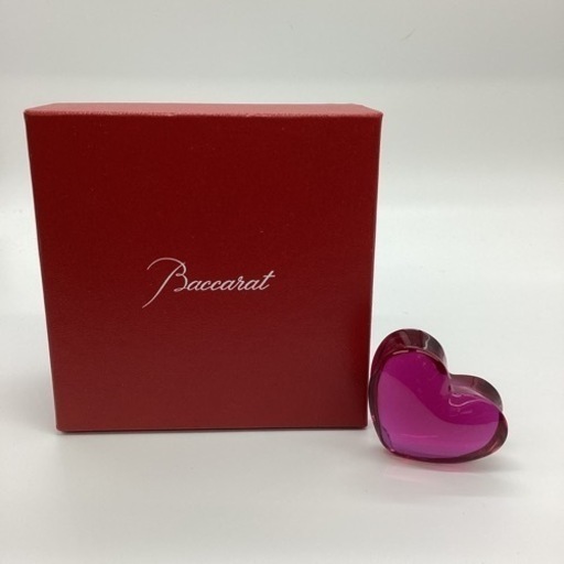 取りに来られる方限定！！　Baccarat   ペーパーウェイト　ザンザンハートピンク　箱付き