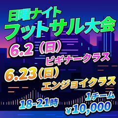 日曜ナイト　フットサル大会！