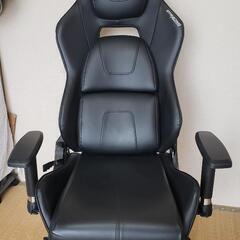ゲーミングチェア オットマン付き 黒 GTR ACING