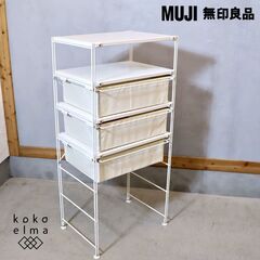 1人暮らしなどにおススメ無印良品(MUJI)のスチールユニットシ...