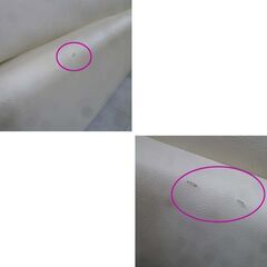 3人掛けソファ 合皮 幅182×奥行86×高さ87cm アイボリー系 3P 家具 長椅子 ソファー 苫小牧西店の画像