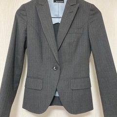【値下げ】スーツ上下セット　グレーストライプ