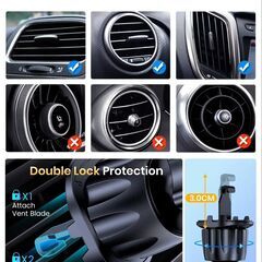 【新品】車載★スマホホルダー★360度回転★エアコン★ワンタッチの画像