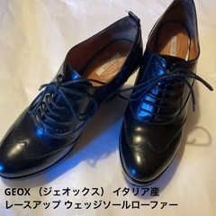 GEOX （ジェオックス） イタリア産 レースアップ ウェッジソ...