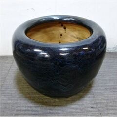 時代もの 火鉢 金魚鉢 メダカ鉢 陶器 昭和レトロ アンティーク 和 日本