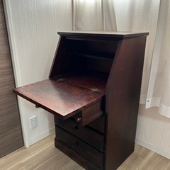 棚　収納　机　アンティーク調の画像