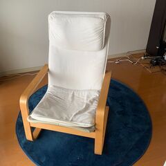 イケア ポエング 白の画像