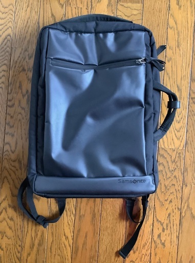 【中古】サムソナイト リュック ビジネスバッグ メンズ Samsonite ビジネス　鞄　カバン 黒　ブラック　肩紐付き　PC収納