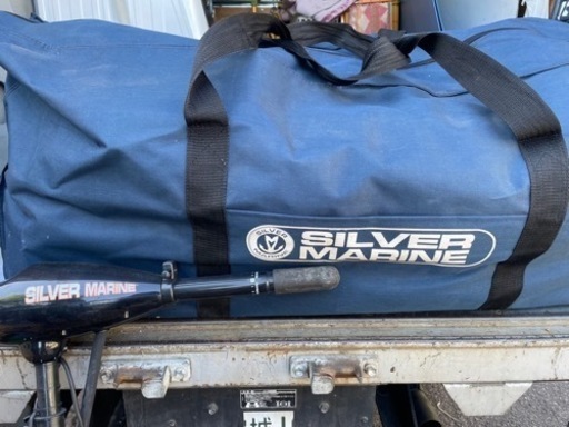 二人乗りゴムボート（底板3枚付き）電動モーター.魚探.GPS.