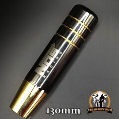 シフトノブNOS黒 金シフトノブセミ ロング （13cm）アダプター付きです。 ３の画像