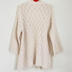 ニットカーディガン ピンクの画像