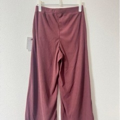 US POLO ASSN リブ ワイドパンツ ピンク LLの画像