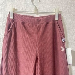 US POLO ASSN リブ ワイドパンツ ピンク LLの画像