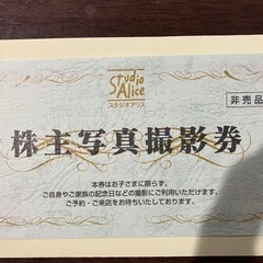 スタジオアリス　撮影券