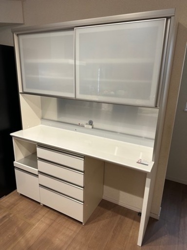 美品　パモウナ　藤光家具　キッチンボード　レンジボード　使用期間1年  W1600xD500xH1980mm