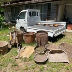古農具　竹籠など一式セット