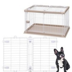 ウッディーサークル　ナチュラル　小型犬用　屋根付きの画像