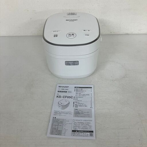 【SHARP】 シャープ ジャー炊飯器 KS-CF05C-W 2022年製 S0048