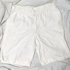 MIKEBIRNIES ホワイトデニム ショートパンツ ウエスト...