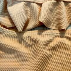 【新品未使用】フリルビキニ タンキニ ピンクベージュ ハイウエスト水着の画像