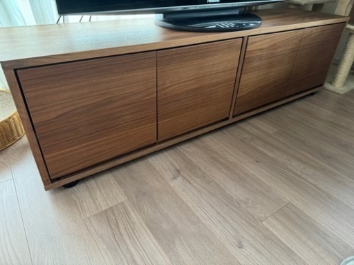 無印良品・スタッキングキャビネット・Bセット/ウォールナッツ材・テレビ台