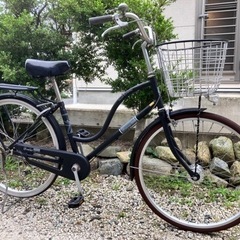 573、オシャレママチャリ26インチマッドブラック