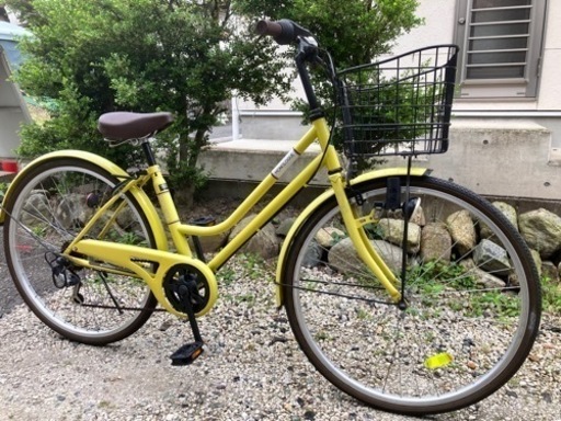 575、シティサイクル26インチイエロー