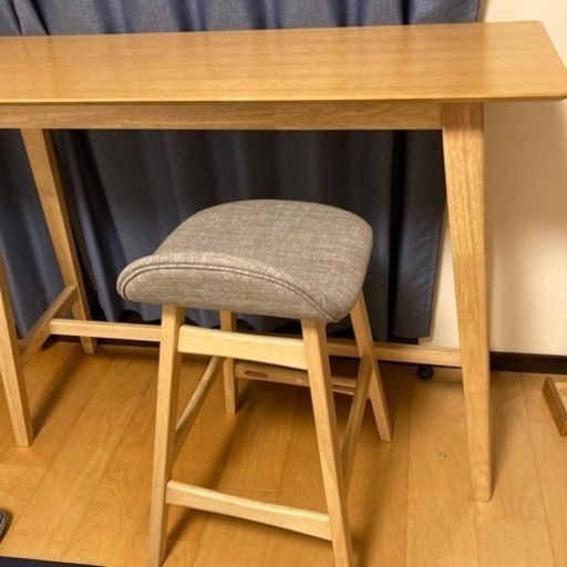 家具 カウンターテーブル椅子二脚セット