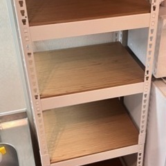 【家具 収納家具 棚】オフィス家具 シェルフ　棚 ホワイト ブラウンの画像