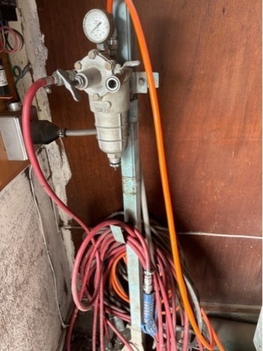【直接引き取り限定】ベビコン エアーコンプレッサー 三相200V HITACHI 大型 170L 空気圧縮機　エアー　エアー工具　中古
