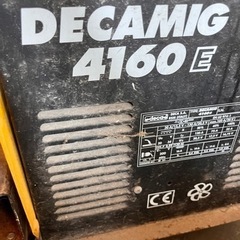 直接引き取りのみ　ジャンク品扱い半自動溶接機　DECAMIG 4160E 200V