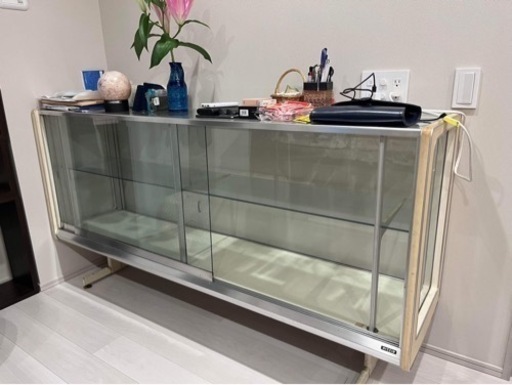 NISSIN アンティーク　ガラスショーケース