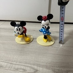 ミッキーミニー　フィギュア2体セット　レトロの画像