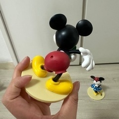 ミッキーミニー　フィギュア2体セット　レトロの画像