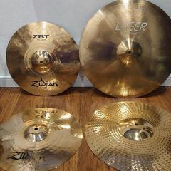 【中古】シンバル セットで! 14インチハイハット、16・18インチクラッシュ　ジルジャンZildjian/マイネルMEINL