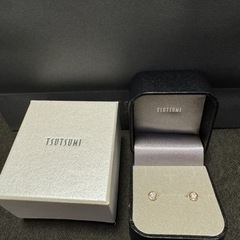 ツツミ18KYGダイヤモンド0.28ctピアス