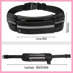 ランニング用ポーチ  スマホポーチ ウエストポーチ　黒の画像